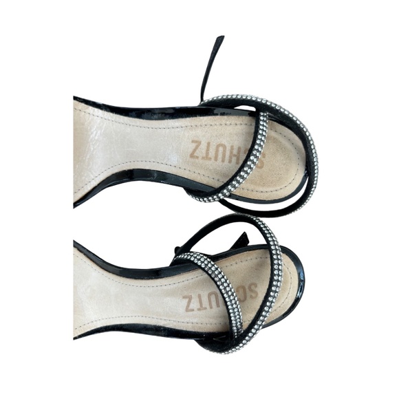 SCHUTZ Altina Glam Crystal Embellished Heel Sandals Sz 7.5 - Picture 11 of 15